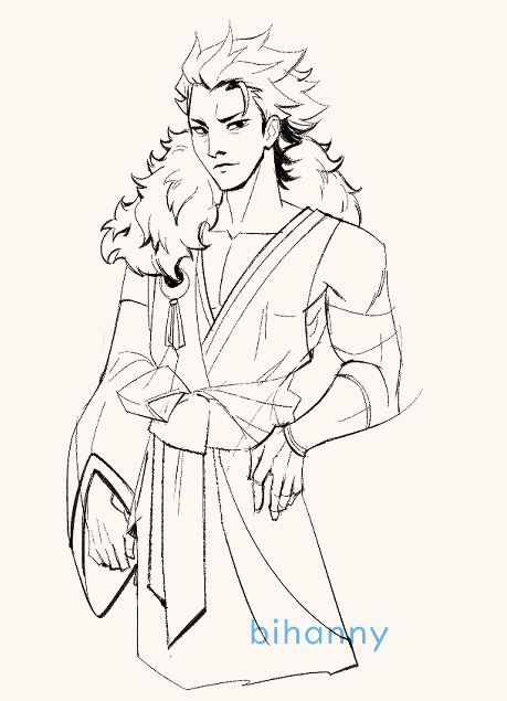 Line art in black ink