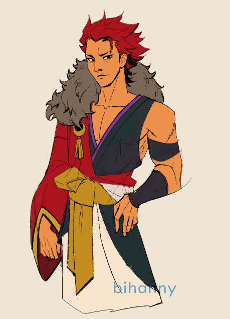 Colour flats for the character